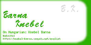 barna knebel business card